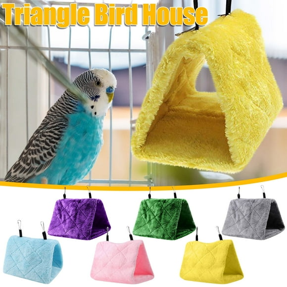 New Fathers Day Gifts Winter Warm Bird House Plush Bird Hanging Cave Happy Hut Bird Parrot Cat Litter Mat Winter,Warm,Bird,House,Plush