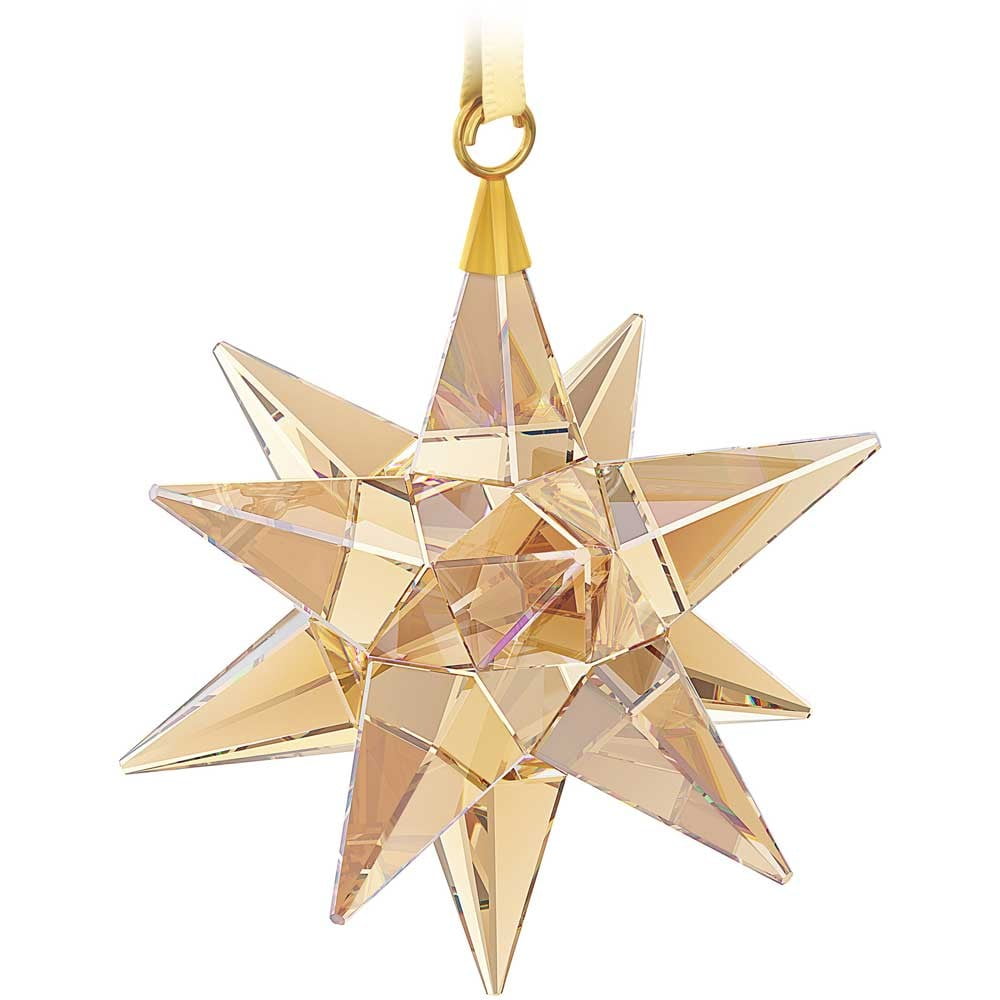 Swarovski Golden Shadow Crystal 3D Christmas Ornament STAR Ornament