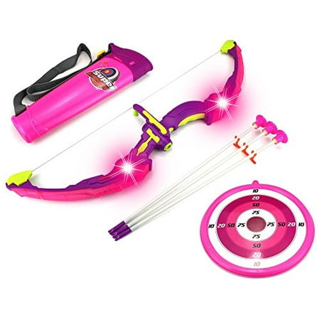 Bow & Arrow Dart Playset with Suction Holder Target Light Up Best for (Best Target Bow For The Money)