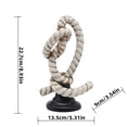 thumbnail image 3 of Modern Twisted Resin Knot Ornament Decor Statue Gold White Gray 5.3 x 3.5 x 8.9 in • Foyer Tabletop Art Sculpture for Living Room TV Cabinet, 3 of 6