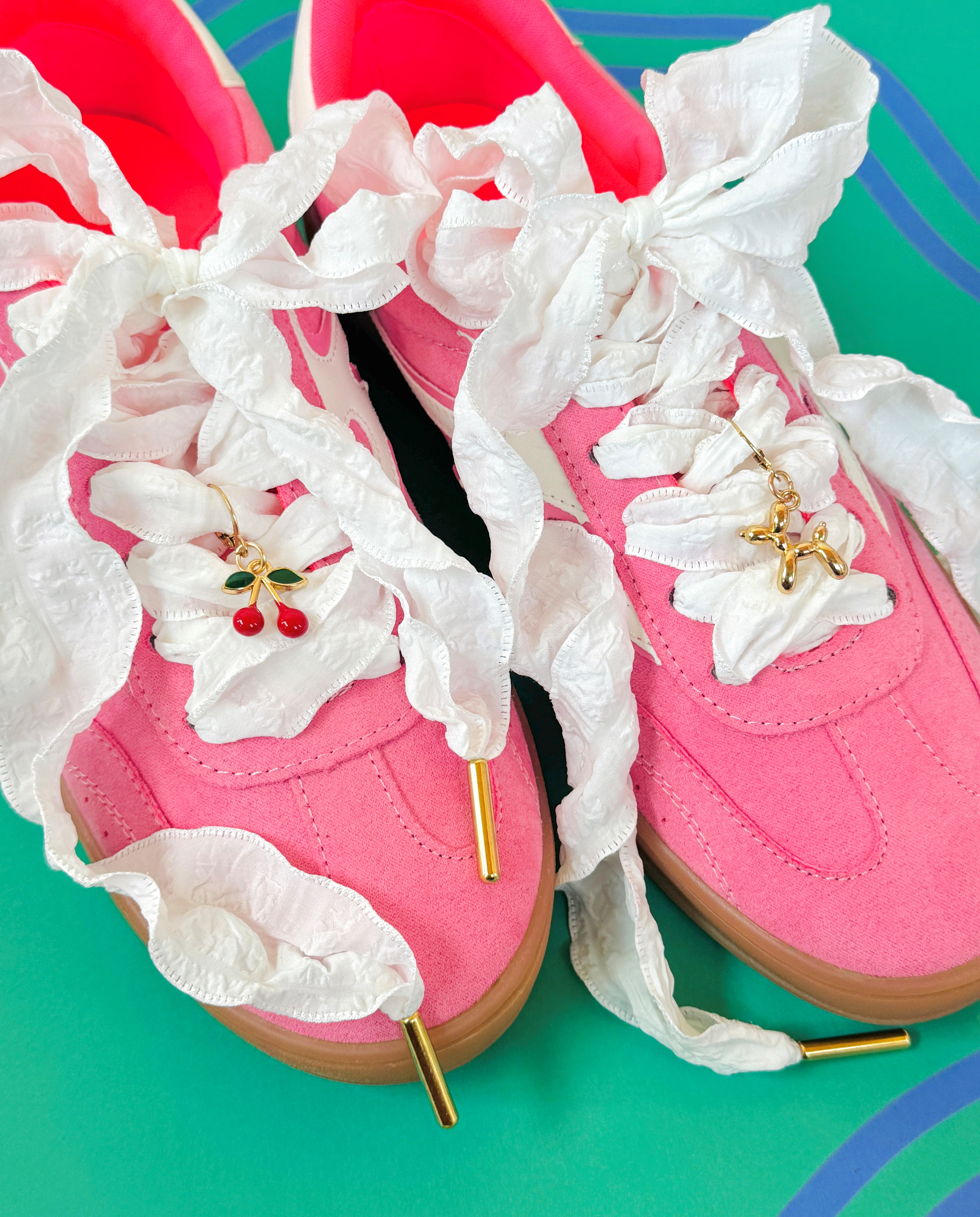 Packed Party Party Animal Shoe Lace Charm Set with Ruffle Laces