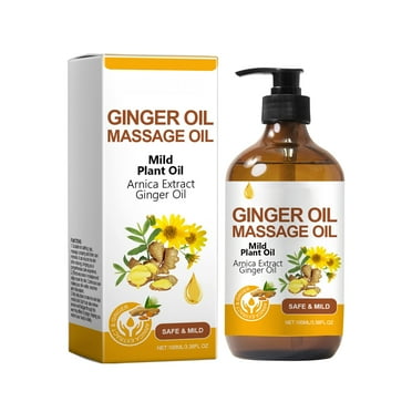 Ginger Oil for Body, Ginger Massage Oil, Natural Ginger Oil for Skin, Ginger Serum Body Massage Oil with Arnica Extract, Vitamin E Oil and Ginger Oil for Warming and Relaxing, 100ml