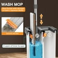 thumbnail image 2 of Mop and Bucket with Wringer Set for Home, Flat Mop and Bucket Set with 3 Washable Microfiber Pads, Wet and Dry Mop with Long Handle, Wall Cleaner for All Floor Types and Windows, 2 of 8