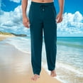 thumbnail image 7 of cocolona Mens Pajama Pants Comfortable Breathable Lounge Pants Solid Color Casual Trousers Baggy Sweatpants with Pockets, 7 of 7