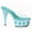 Blue, variant on Ellie Shoes E-709-Teardrop 7 inch Womens Mule With Teardrop Pattern. Pink / 5