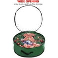 thumbnail image 3 of Djiypn Christmas Wreath Storage Bag 36" - Garland Holiday Container with Clear Window - Tear Resistant Fabric - 1 Pack (36 Inch, Green), 3 of 8
