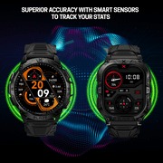 Carbinox Blaze Smartwatch with GPS, Waterproof IP69K, Rugged Fitness Tracker, 170+ Sports Modes for Android & iOS