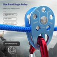 thumbnail image 5 of Micro Mobile Single Pulley,22kN(2200kg) for Rigging Arborist Climbing Rescue,2pcs Climbing Pulley with Ball Bearing for Rock Climbing Arborist, 5 of 5