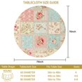 thumbnail image 3 of Pioneer Flower Floral Print Pattern Round Tablecloth 60 X 60 Inch, Wrinkle Resistant Wipeable Table Cloth for Kitchen Dining Picnic Patio Party, 3 of 6