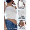 thumbnail image 4 of Tops sexys de manga corta con espalda descubierta, camisas ajustadas con cuello redondo y espalda abierta, Top corto informal de verano Y2K para salir, 4 of 4