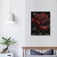 thumbnail image 4 of PIKWEEK  Gothic Rose Flowers Canvas Wall Art Farmhouse Botanical Plant Flowers Wall Decor Aesthetic Picture Vintage Painting Decor For Bedroom Bathroom Office Cafe Poster Decor, 4 of 5
