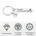 thumbnail image 3 of Uxcell Drive Safe Keychain, 1 Set Letter S Keychain I Need You Here with Me, Silver, 3 of 6