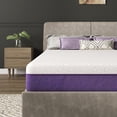 thumbnail image 4 of Twin Size Mattress - 6 Inch Cooling Gel Memory Foam Mattress in a Box,Gel-Infusion for Cooler Sleep,Breathable Cover,Healthy and Safe,Twin Bed,54" X 75" X6" (White&Purple, Twin), 4 of 10