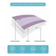thumbnail image 5 of Quilts Twin Size, Geometric Purple, Soft Comforter Bedding Set for Bed, Solid Ombre Geometric Modern Stripe Lightweight Quilted Bedspread with Pillow Cover(2 Pieces) for All Season, 68x86 Inch, 5 of 6