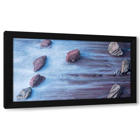J.A. Palacios 14x10 Black Modern Wood Framed Wall Art Titled - Sea 813