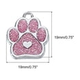 thumbnail image 2 of Cat Dog Paw Charm Footprint Paw Print Charm Alloy Enamel Pendants Pink for DIY Jewelry Making, Crafts, 10 Pack, 2 of 5