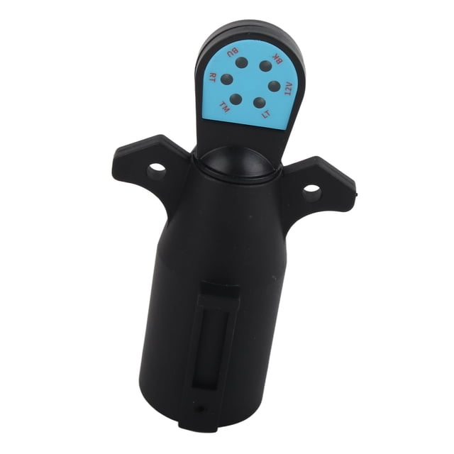 Probador de luces de remolque de 7 vías, adaptador de conector de hoja RV, 7 pines, 6 LED, resistente a la intemperie para vehículos, enchufe estadounidense