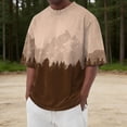 thumbnail image 2 of Men's Fashion T-Shirts Graphic Tees Mountain Views Print Tee for Men Coffee XXL, 2 of 6