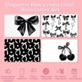 thumbnail image 5 of Atefa 16 Pcs Credit Card Skin Cover Set Debit Card Stickers Elegant Waterproof PVC ID Cover Anti-wrinkling for Transportation Fun Gift Idea(Bow,Black), 5 of 7