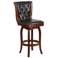 thumbnail image 1 of Pemberly Row Tabouret de Bar en Cuir 30" Noir et Cerise, 1 of 4