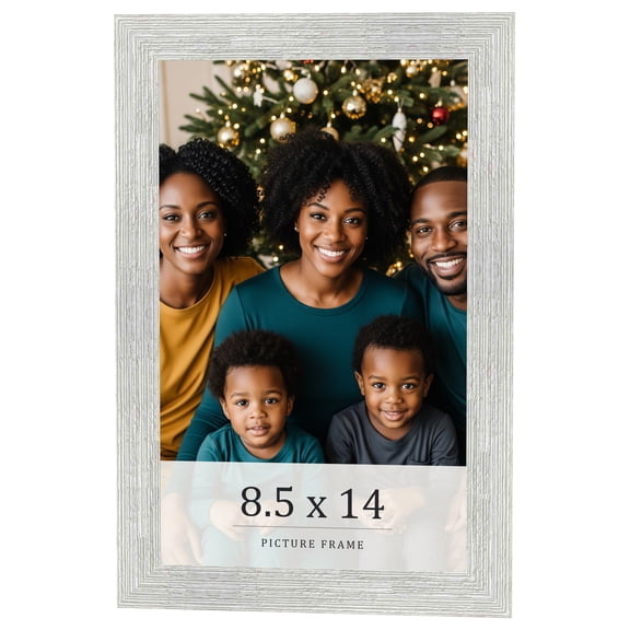 8.5x14 Frame White Real Wood Picture Frame Width 1.5 inches | Interior Frame Depth 0.5 inches |