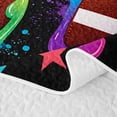thumbnail image 5 of meiyoeat Graffiti Dripping Football Twin Quilt Set for Boys, Rainbow 67 Number Stars Twin Coverlet Set, 2 Pieces, 1 Comforter and 1 Pillowcase, 5 of 7