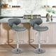 thumbnail image 2 of Set de 2 Bancos Barra Alto, con Reposapié y Respaldo, Giratorio Altura Ajustable Color Gris, 2 of 7