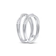thumbnail image 3 of 14kt White Gold Womens Round Diamond Solitaire Enhancer Wedding Band 1/3 Cttw, 3 of 4