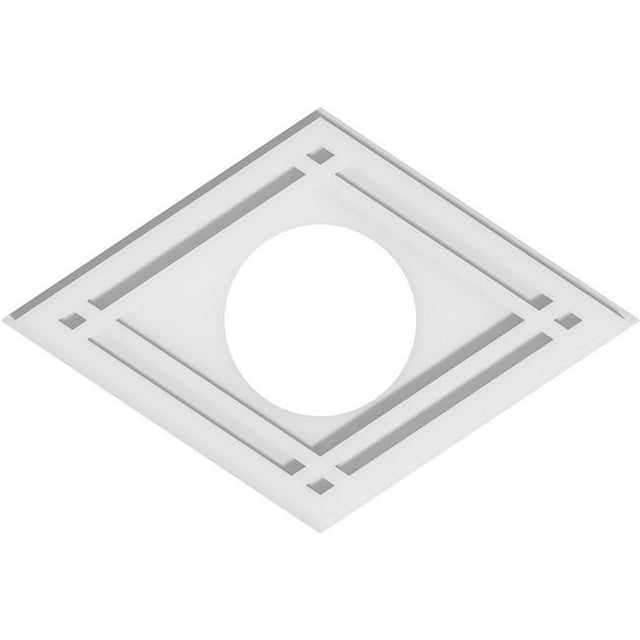 Ekena Millwork CMP20X13DD-06000 6 in. ID x 7 in. Rectangle Diamond Architectural Grade PVC Contemporary Ceiling Medallion