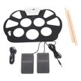 thumbnail image 2 of Roll Up Tambor Almohadilla, Juego De Batería Electrónica Portátil 9 Almohadillas Plegables Con Pedales De Pie Para Niños Y Adultos, 2 of 7