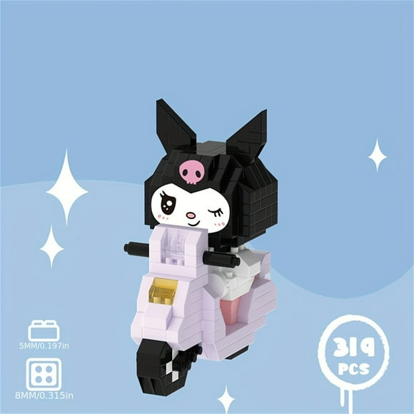 1 Pce Cinnamoroll Bloc de Construction Assemblé Ornement Décoratif - Figurine d'Anime Modèle Kuromi My Melody Casse-Tête Cadeau - Jouet de Collection pour Fans, Coloré, Durable et Facile à Assembler