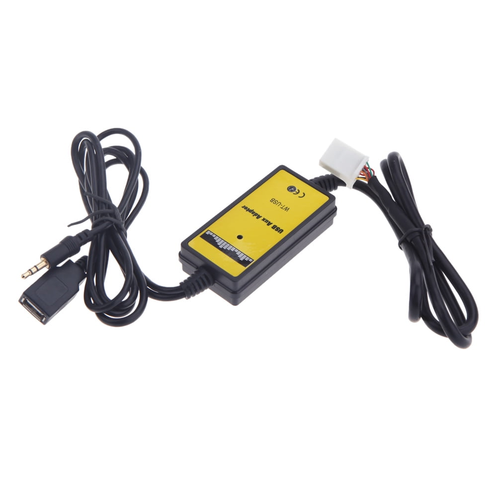 Auto Car USB Aux-in Adapter MP3 Radio Interface for Toyota 2*6Pin Walmart.com