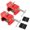 Red, variant on Cabinet Clamps, Cabinet Face Frame Clamps for Installing Cabinets Woodworking Drilling Holding Clip Cabinet Tools with Two Side Screws and Alignment Plate, 2 Pack (Red)