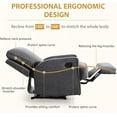 thumbnail image 5 of Classic Manual Recliner Chair for Adults, Soft Fabric Overstuffed Single Reclining Sofa Chair with Padded Backrest, Heavy Duty Recliners for Living Room, Bedroom，Grey, 5 of 7