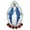 No Letters, variant on Full Embroidered Virgin Mary Applique Patch Silver Metallic Santa Maria Motif (No Letters)