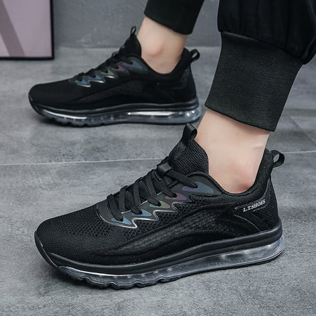 

Men s Shock-absorbing Air Cushion Shoes Mesh Walking Shoes Breathable Non-Slip Wear-Resistant Sneakers