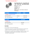 thumbnail image 2 of Front Brake Rotor Set - Compatible with 1998 - 2000, 2003 - 2005 Mazda B4000 1999 2004, 2 of 2