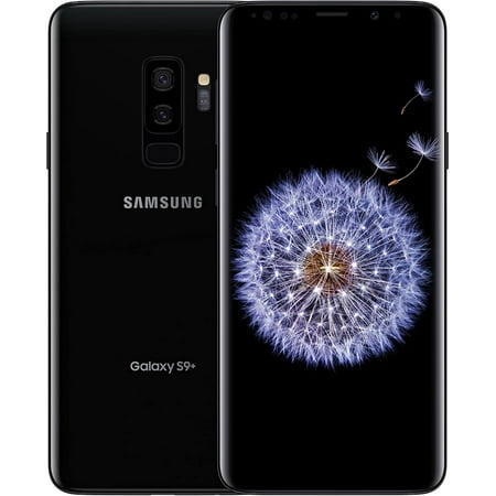 Pre-Owned SAMSUNG Galaxy S9 + Plus G965U 64GB Midnight Black Fully Unlocked (LCD Shadow) (Refurbished: Good)
