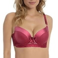 thumbnail image 4 of Loopsun Women's Bras Plus Size, Womens Plus Size A Cup Solid Lace Push Up Bra Wine, M, 4 of 4