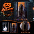thumbnail image 2 of Halloween Decorations Window Cover, Halloween Party Decorations Spooky Window Curtain for Door Wall Display, Halloween Decor Background Accessory for Holiday Events, Seasonal Home Decoration, 2 of 6