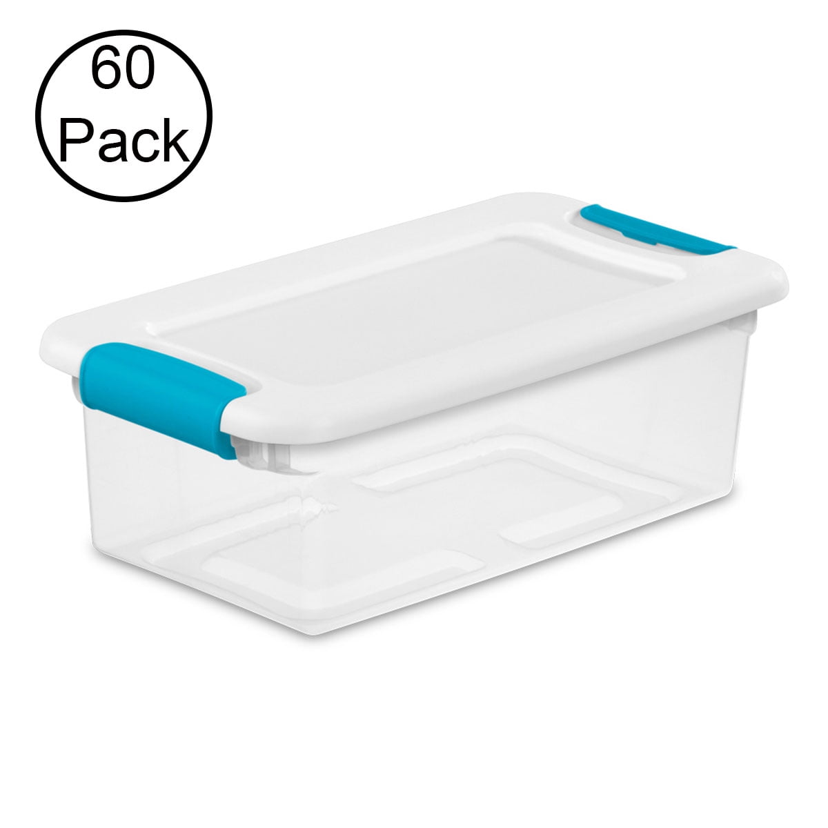 Sterilite 6Quart Clear & Blue Stackable Latching Storage Container (60