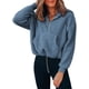 thumbnail image 1 of Mujeres de manga larga Sherpa Fleece Hoodies Casual Zip Up Fuzzy Coat Pullover Sudadera Crop Tops Sudadera con capucha con bolsillos Fokelyi WMZY-838-17, 1 of 1