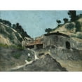 thumbnail image 2 of Paul Cézanne 14x11 Gold Ornate Wood Frame and Double Matted Museum Art Print Titled - Landscape with Water&nbsp;Mill (ca.&nbsp;1871), 2 of 4