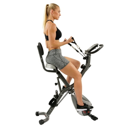 Sunny Health & Fitness SF-B2710 Foldable Recumbent Upright Exercise Bike with Adjustable Arm Resistance (Best Recumbent Bike For Seniors)