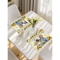 thumbnail image 5 of Spring Dog Placemats Set of 4, Sunflower Daisy Botanical Yellow Ombre Placemats for Dining Table, Place Mats for Kitchen Tabletop, Waterproof Wipeable Dining Table Mats Set, 5 of 9
