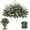 C*1, variant on CLIQKWEN pre-lit artificial christmas tree urn filler, Prelit Holiday Planter Filler, Battery Powered Lighted Artificial Xmas Pine Trees with Tripod Stake and 60 LED Lights