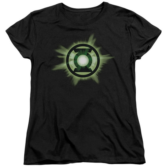 Green Lantern Green Glow S/S Women's T-Shirt Black