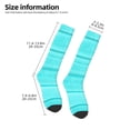 thumbnail image 2 of Naloa Turquoise Wooden Knee Socks, High Socks Long Stretchy Sock Women Knee High Stocking, Long Socks for Women, 2 of 6
