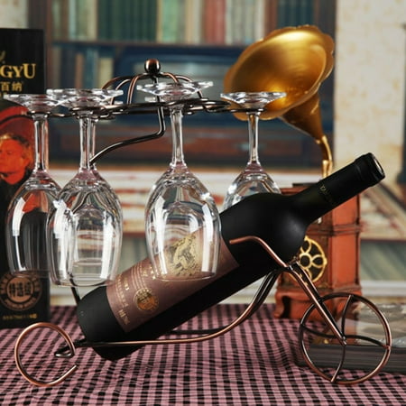Liquor Bar Accessories Wine Racks Bottle Holder Glasses Goblet Shelves Stand for Furniture Home Bar Liquor Decor ()
