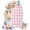Pink, variant on Pink Checkered Arch Backdrop Cover 5Ft, Wedding Arch Covers Stretchy Backdrop, Pink White Buffalo Plaid Fitted 2 Sided Arched Photo Background for Birthday Party Decorations